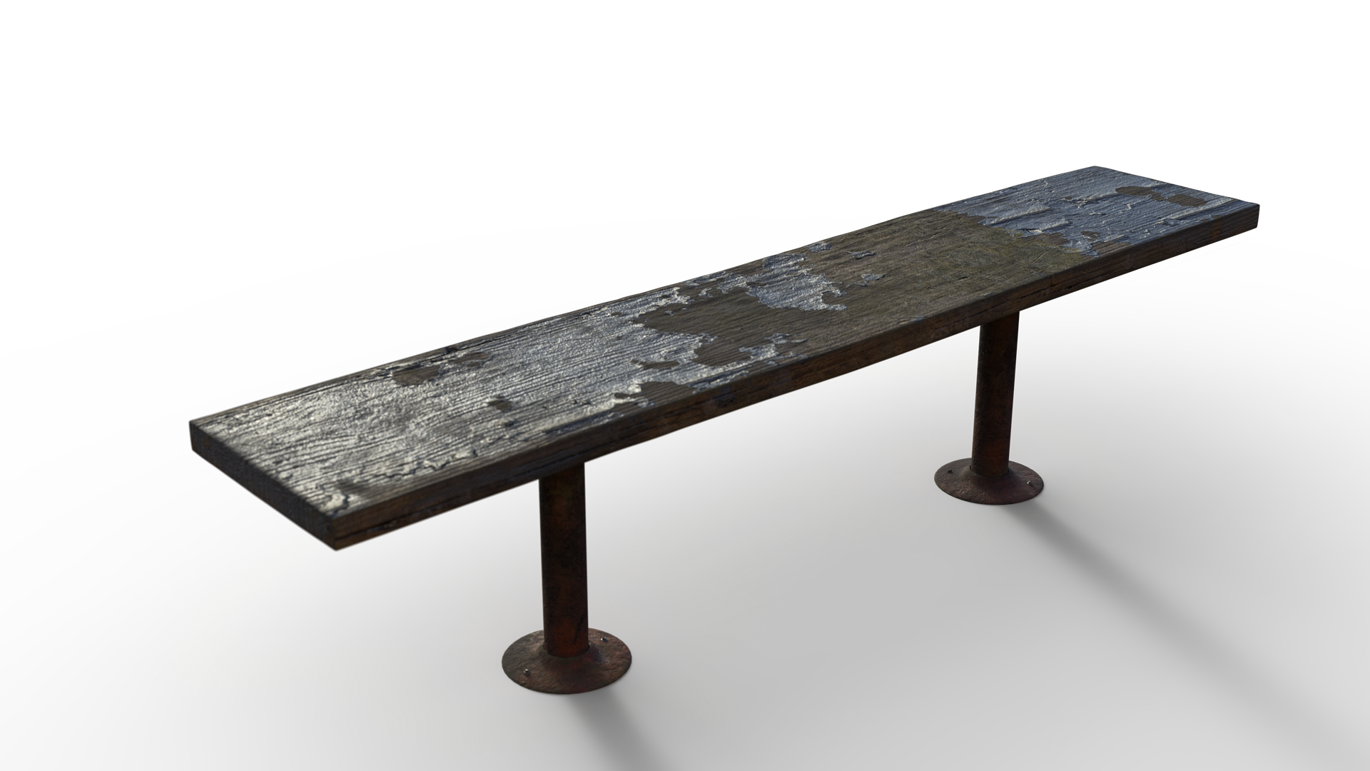 Weathered Bench Render Side